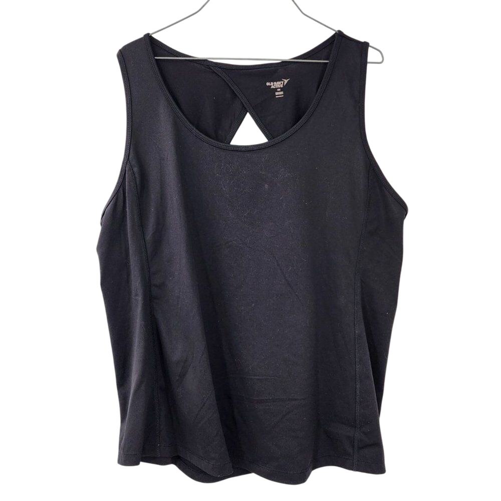 OLD NAVY ACTIVE Black Sleeveless Workout Tank Womens Size XXL